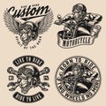 Custom motorcycle vintage prints Royalty Free Stock Photo