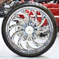 Custom motorcycle wheel chrome disc