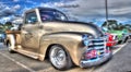 Custom painted American Chevy pickup truck