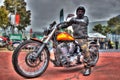 Custom painted American Harley Davidson motorcycle Royalty Free Stock Photo
