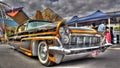 Custom painted 1950s American Ford Lincoln Continental