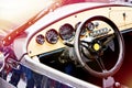 Custom retro car dashboard Royalty Free Stock Photo