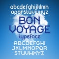 Custom retro typeface Bon Voyage