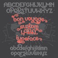 Custom retro typeface Bon Voyage