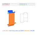 Custom reverse tuck end box food cardboard boxes, (0.56x2.38x5.75) inch Die line template