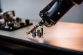 custom robotic arm with tools for precision tasks, such as threading a needle