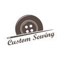 Custom sewing vector logo
