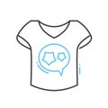 custom shirt line icon, outline symbol, vector illustration, concept sign