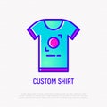 Custom shirt with place for ad