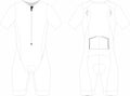 Custom Short Sleeve Triathlon Skinsuit Blank Templates mock up illustration
