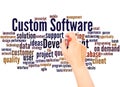 Custom Software Development word cloud hand writing concept Royalty Free Stock Photo