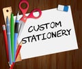 Custom Stationery Paper Shows Personalized Supplies 3d Illustration