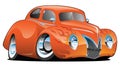 Custom Street Rod Vintage Car Cartoon Isolated Vector Illustration Royalty Free Stock Photo