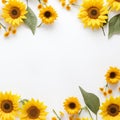 Custom sunflower border