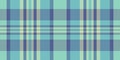 Custom tartan plaid fabric, hat vector textile pattern. Difficult check seamless background texture in cyan and blue colors