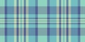 Custom tartan plaid fabric, hat vector textile pattern. Difficult check seamless background texture in cyan and blue colors