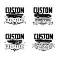 Custom wrapping logo vector Royalty Free Stock Photo