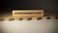 Customary law written on wooden surface. Law and state