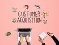 Customer acquisition with people working together