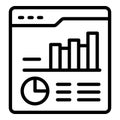 Customer analytics icon outline vector. Market data
