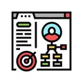 customer analytics report color icon vector illustration