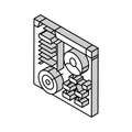 customer analytics report isometric icon vector illustration