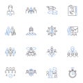 Customer approach line icons collection. Empathy, Personalization, Satisfaction, Responsiveness, Engagement, Trust