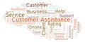 Customer Assistance word cloud.