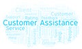 Customer Assistance word cloud.