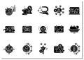 Customer attraction glyph icons set