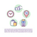 Customer behavior patterns concept line icons with text