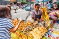 Customer buying snacks Royalty Free Stock Photo