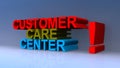 Customer care center on blue