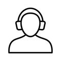 Customer care Line Style vector icon which can easily modify or edit Royalty Free Stock Photo