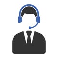 Customer care representative icon Royalty Free Stock Photo