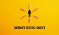 Customer Centric Mindset is shown using the text Royalty Free Stock Photo