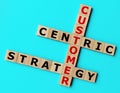 Customer centric strategy crossword concept. client-centric business strategy Royalty Free Stock Photo