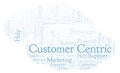 Customer Centric word cloud. Royalty Free Stock Photo