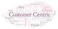 Customer Centric word cloud. Royalty Free Stock Photo
