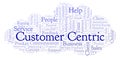 Customer Centric word cloud Royalty Free Stock Photo