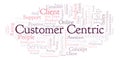 Customer Centric word cloud. Royalty Free Stock Photo