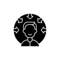 Customer centricity black glyph icon Royalty Free Stock Photo