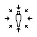 Customer centricity icon, vector illustration