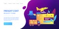 Freight quote request concept landing page