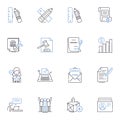 Customer and client line icons collection. Satisfaction, Loyalty, Relationship, Engagement, Trust, Service, Interaction