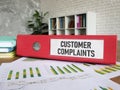 Customer complaint is shown using the text