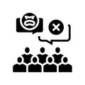 customer complaints glyph icon vector illustration Royalty Free Stock Photo