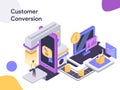 Customer Conversion Isometric illustration. Modern flat design style for website and mobile website.Vector illustration