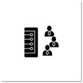 Customer database glyph icon