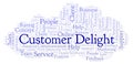 Customer Delight word cloud.